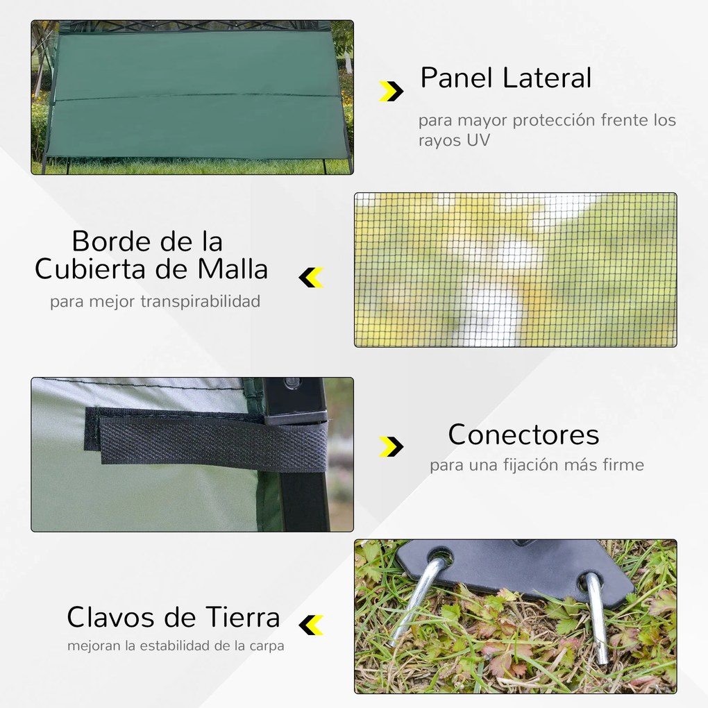 Tenda Dobrável com Proteção UV Altura ajustável de 2 niveis Tecido Oxf