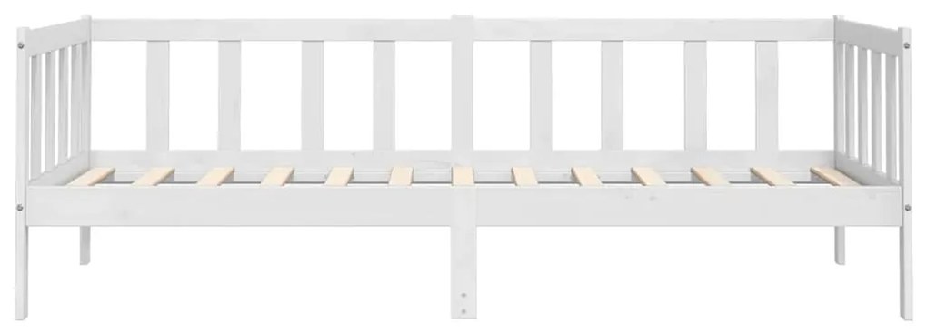 Sofá-cama 90x200 cm madeira de pinho maciça branco