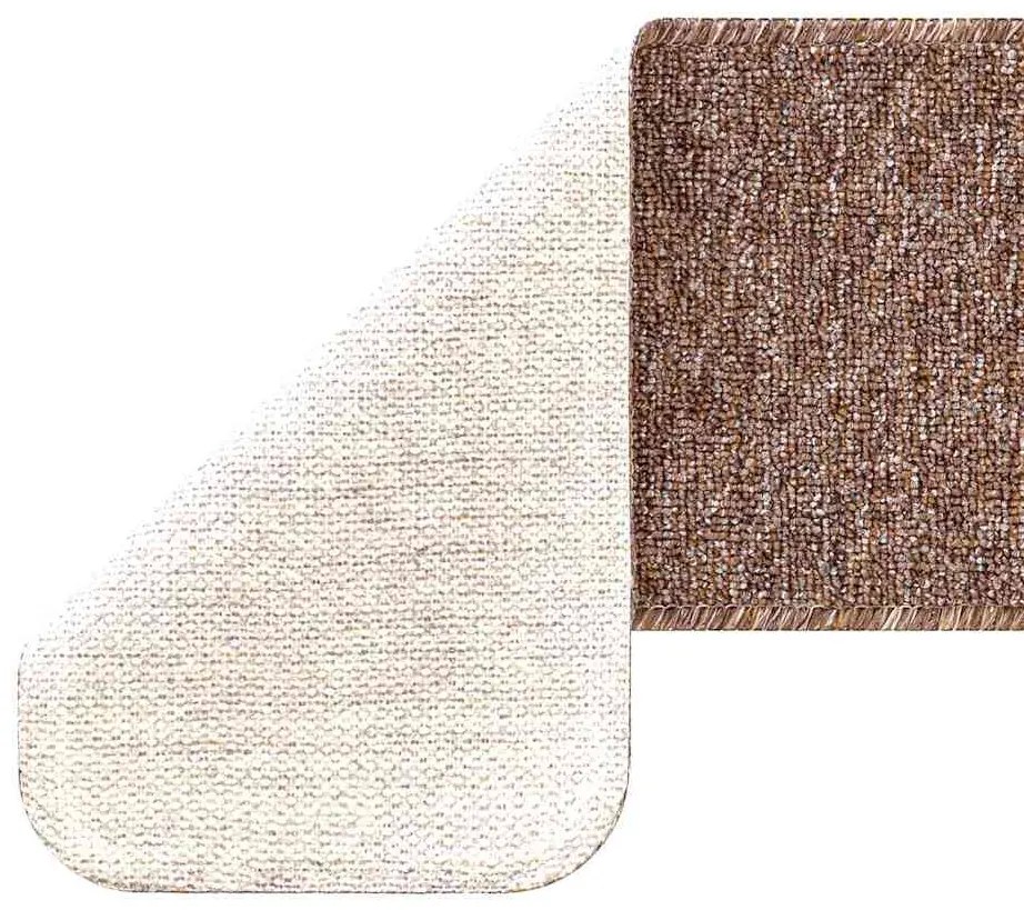 Tapetes de Escada vidaXL com Fundo de Látex Marrom 25x60 cm