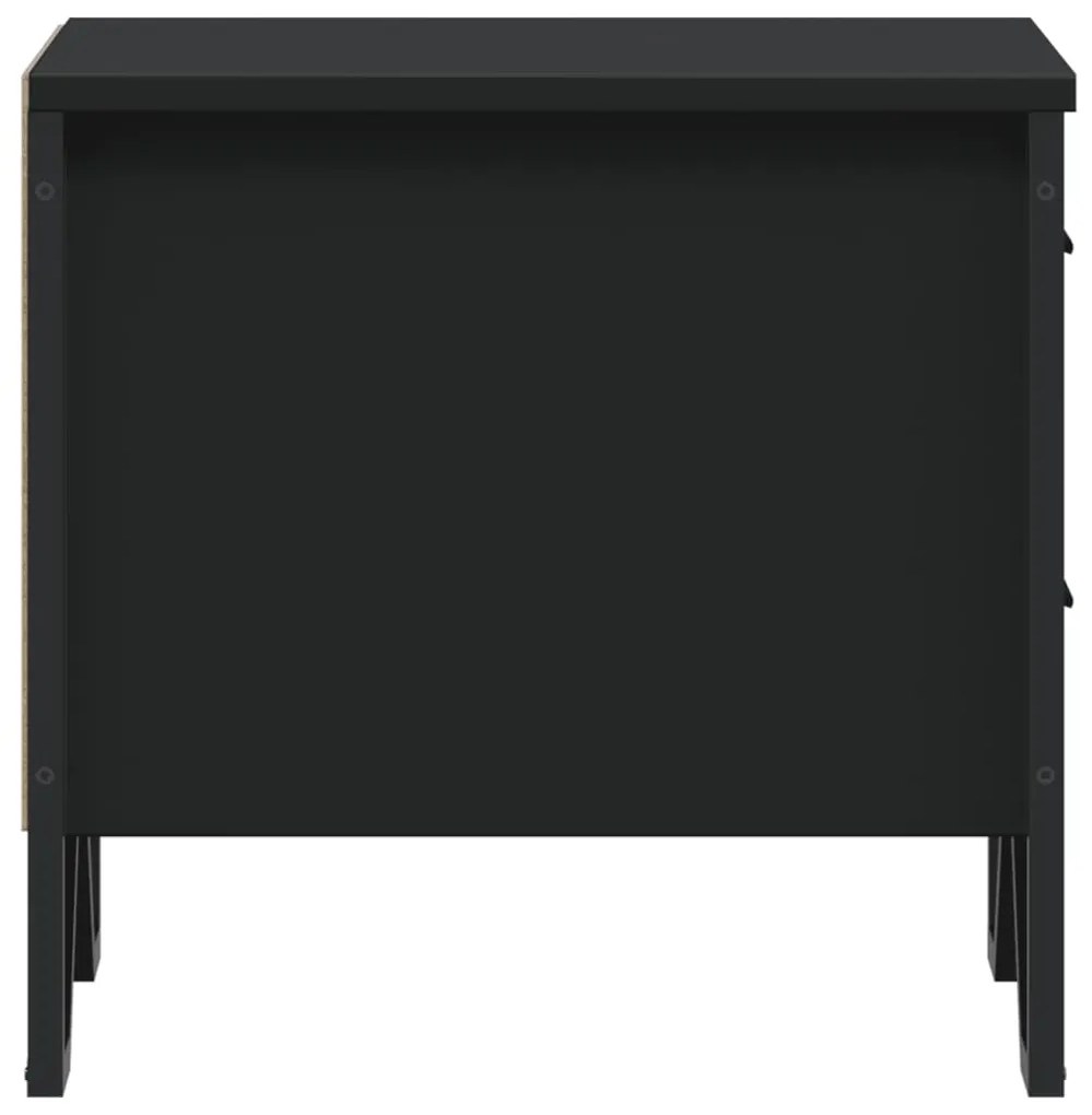 Mesa de cabeceira 2 pcs 40x41x40 cm derivados de madeira preto