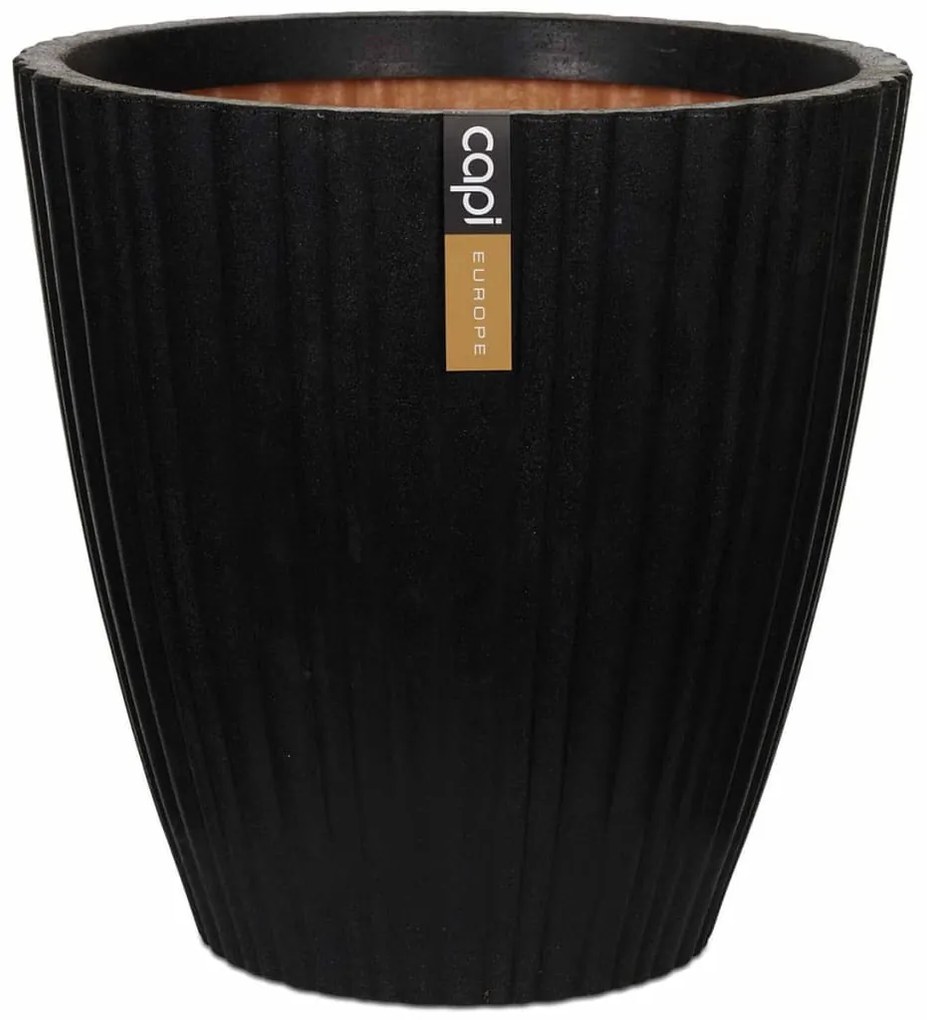 424326 Capi Vaso afunilado Urban Tube 40x40 cm preto KBLT801