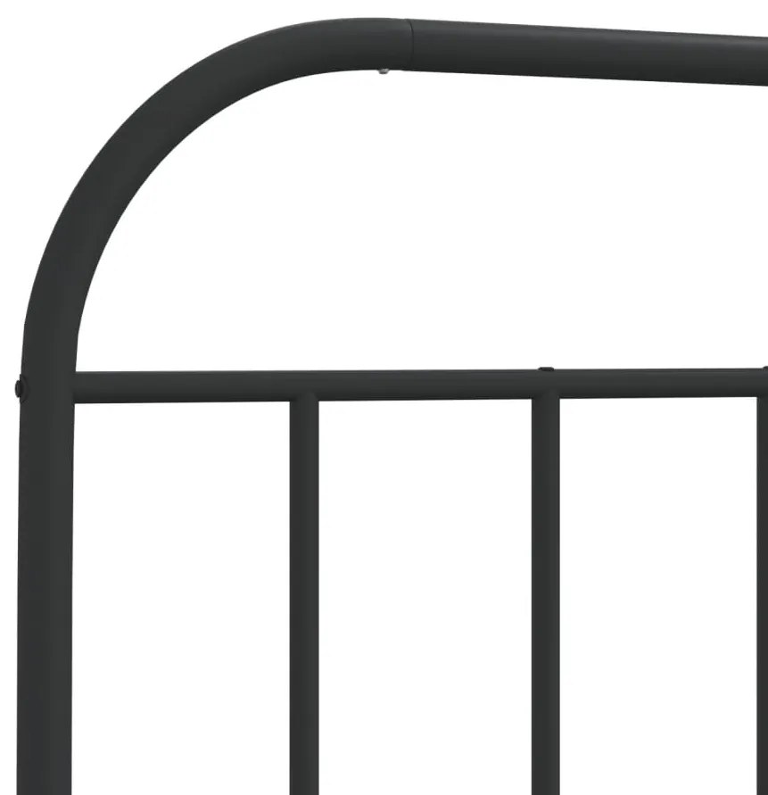 Estrutura de cama com cabeceira 90x190 cm metal preto