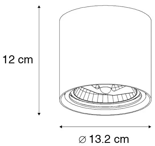 LED Foco de superfície inteligente branco rotativo e inclinável Incl. Wifi GU10 111mm - Impact