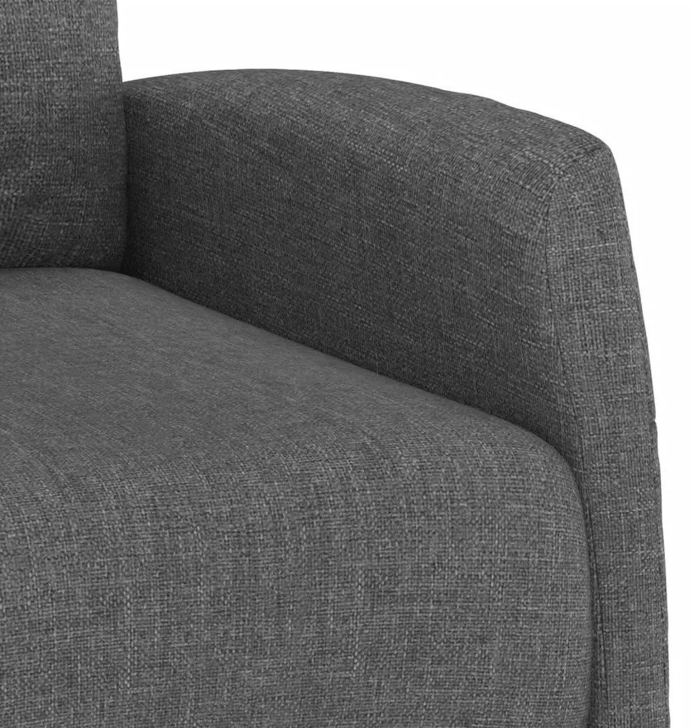Poltrona de massagens elétrica tecido cinza-escuro