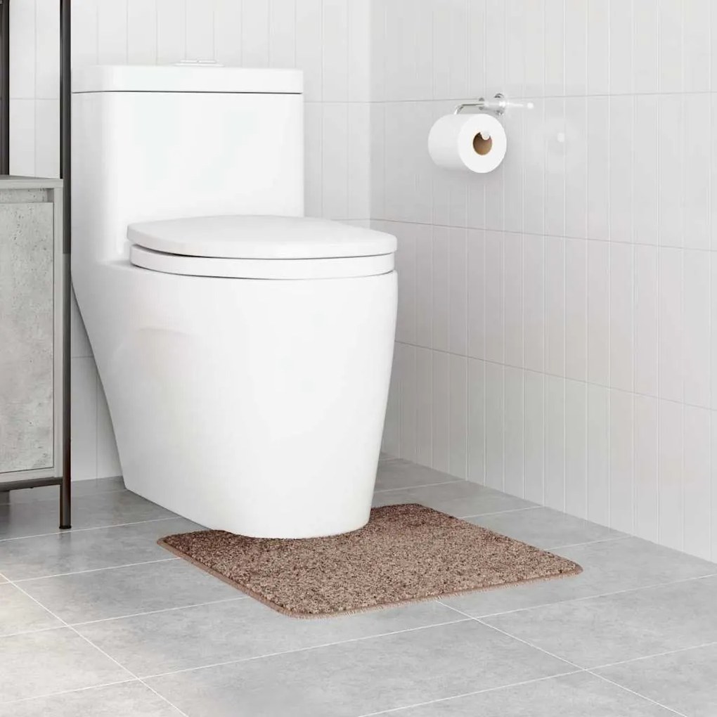 Tapete de Banho U-Shaped Castanho 50x50 cm Polipropileno Antiderrapant