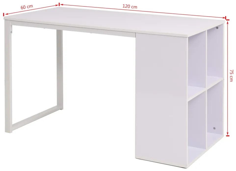 Secretária 120x60x75 cm branco