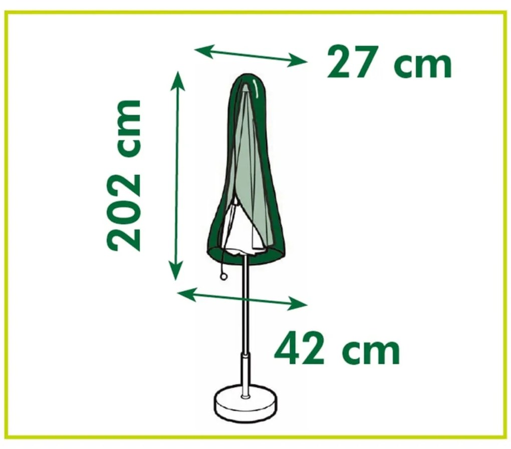 Nature Cobertura protetora para guarda-sóis retos 202x42x27 cm