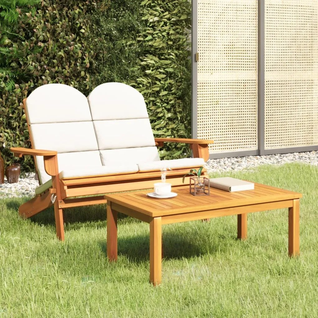 vidaXL Conjunto lounge de jardim Adirondack 2pcs acácia maciça