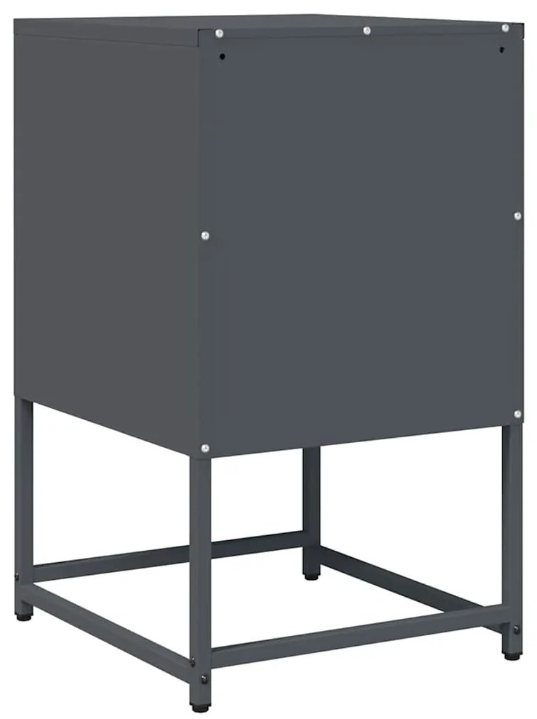 Mesa de cabeceira 36x39x60,5 cm aço laminado a frio antracite