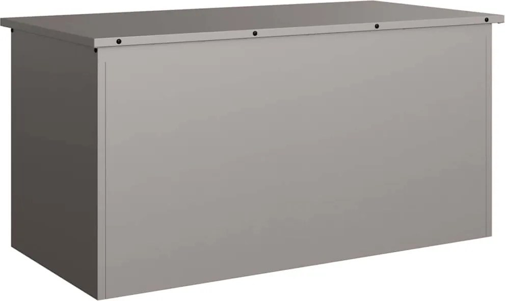 vidaXL Caixa de Armazenamento Externa Ferro Enferrujado