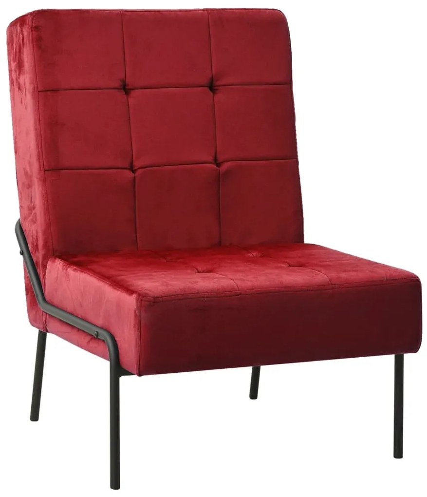 Cadeira de descanso 65x79x87 cm veludo vermelho tinto