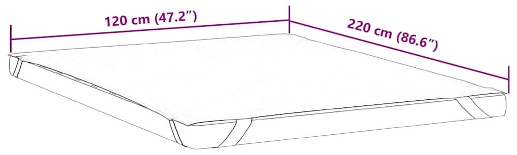 Protetor de colchão impermeável 120x220 cm branco