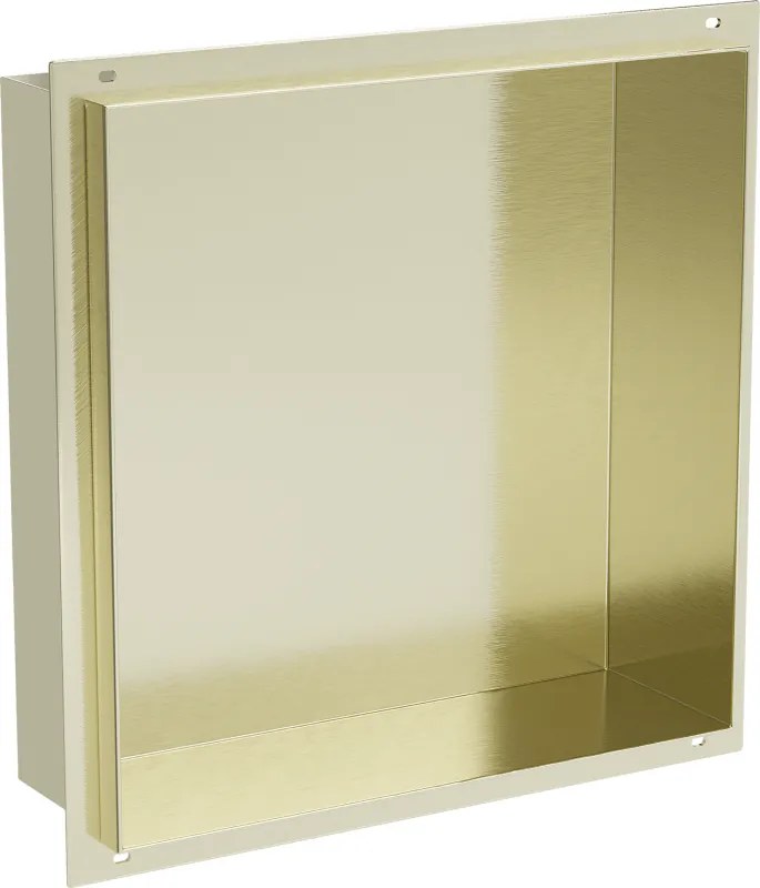 Mexen X-Wall-NR prateleira embutida sem aro 30 x 30 cm, dourado escovado - 1951303010