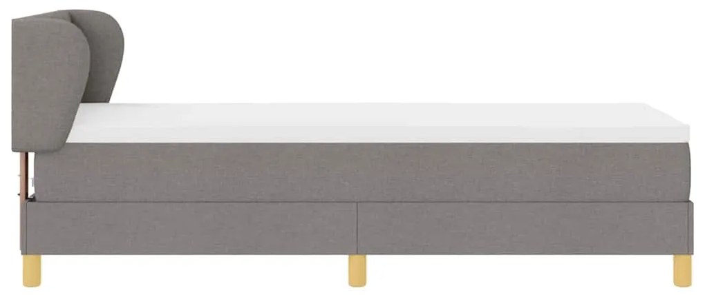 Cama com Estrutura Box e Colchão vidaXL Taupe 80x200 cm Tecido