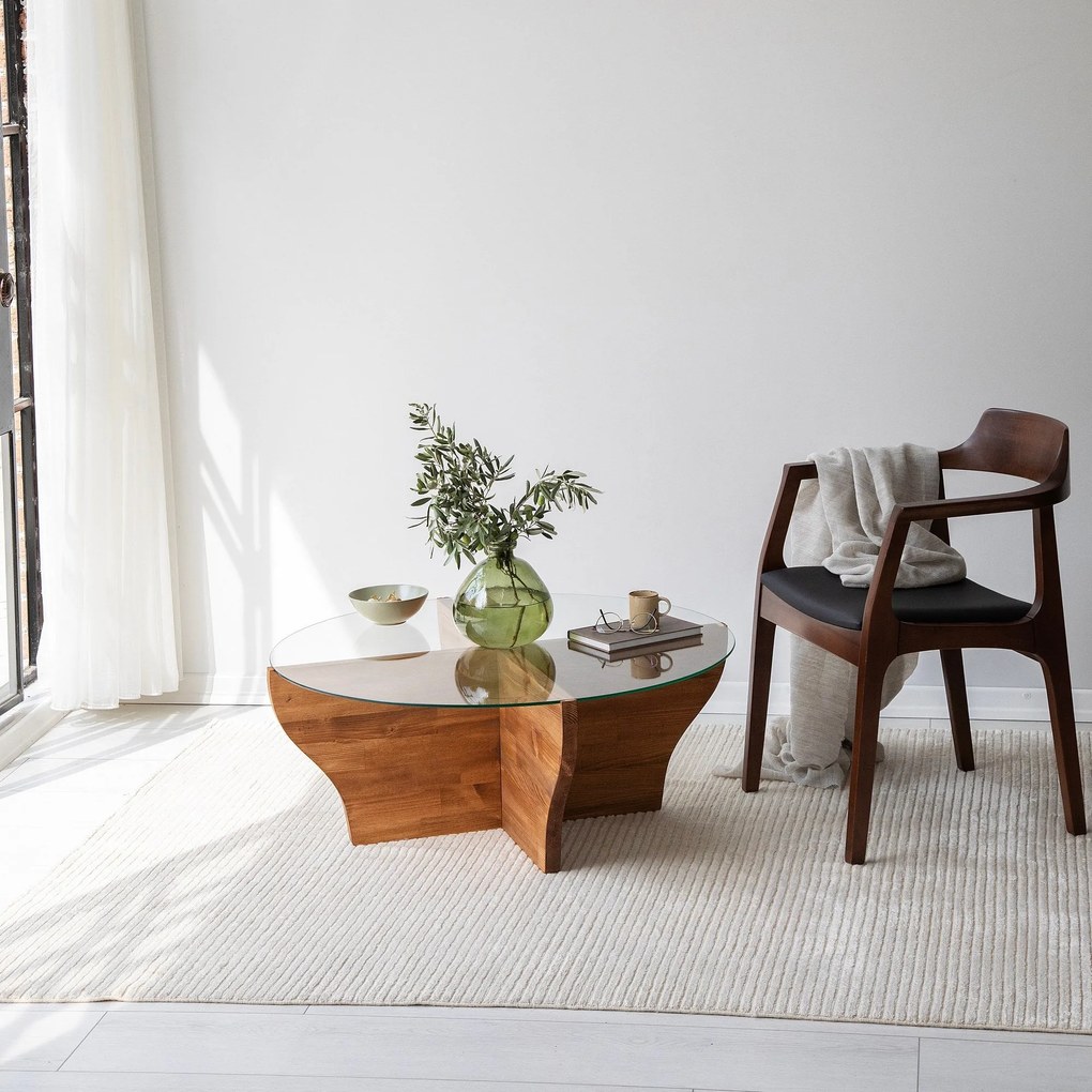 Mesa de Centro Amphora – Castanho – 92x36x92 cm