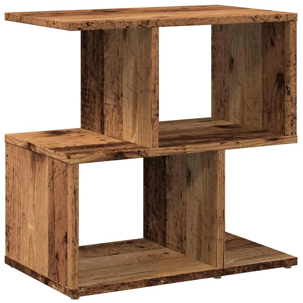 Mesa de cabeceira madeira velha 50x30x51,5cm madeira trabalhada
