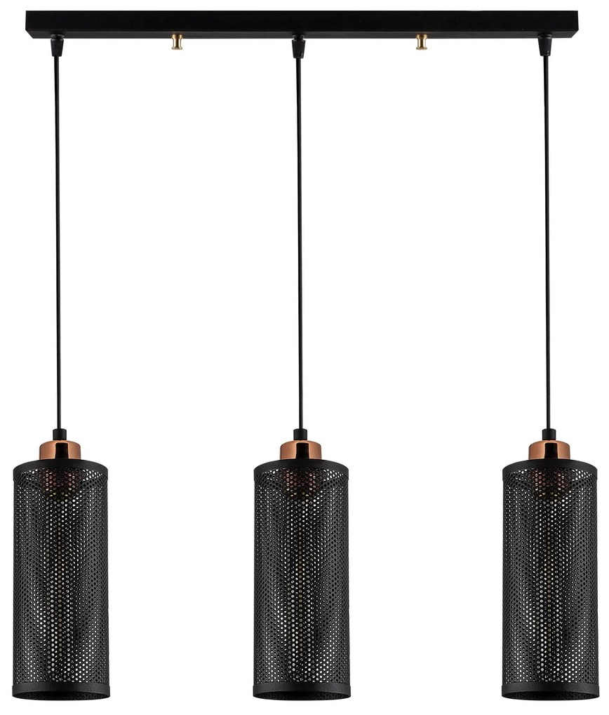 Chandelier Amasra – Preto Bronze – 60 x 10 cm