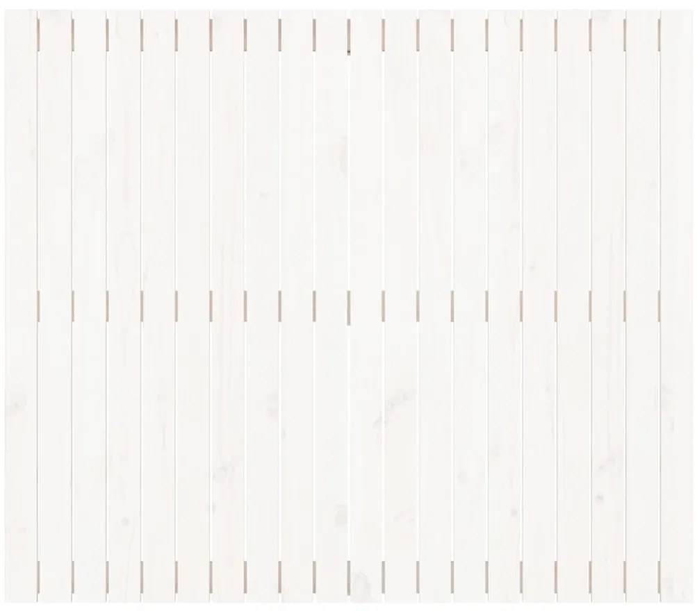Cabeceira de parede 127,5x3x110 cm pinho maciço branco