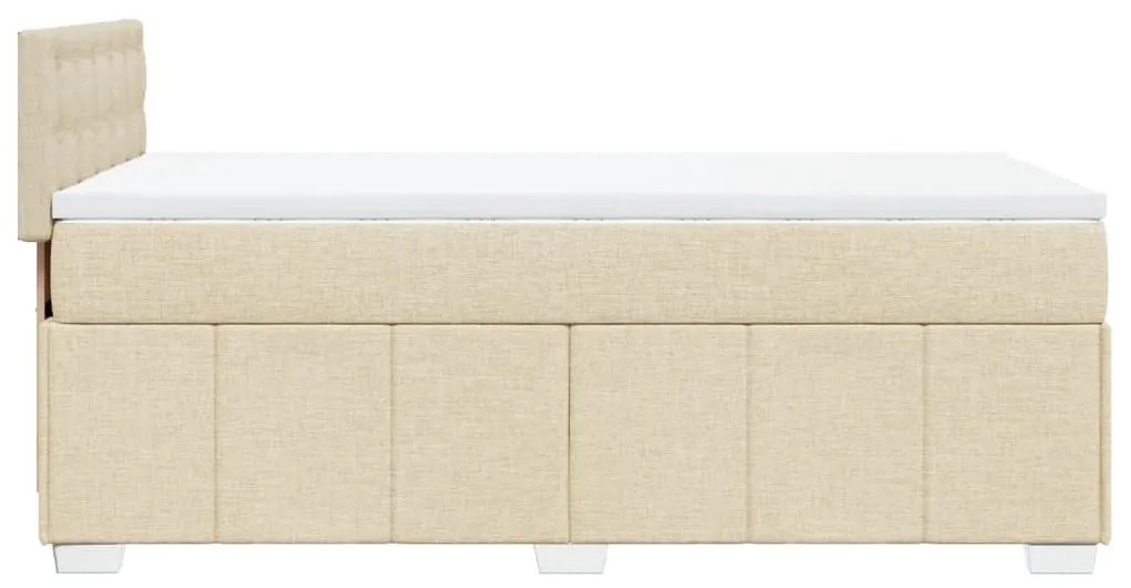 Cama com molas/colchão 90x200 cm tecido cor crème