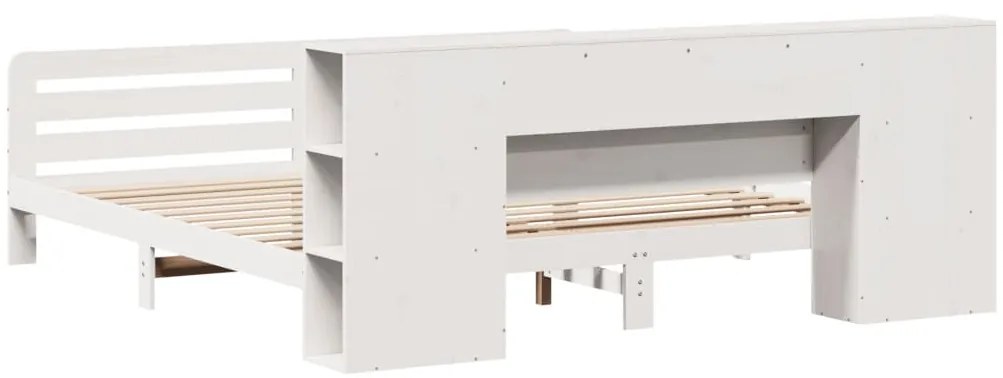 Cama sem colchão 180x200 cm madeira de pinho maciça branco