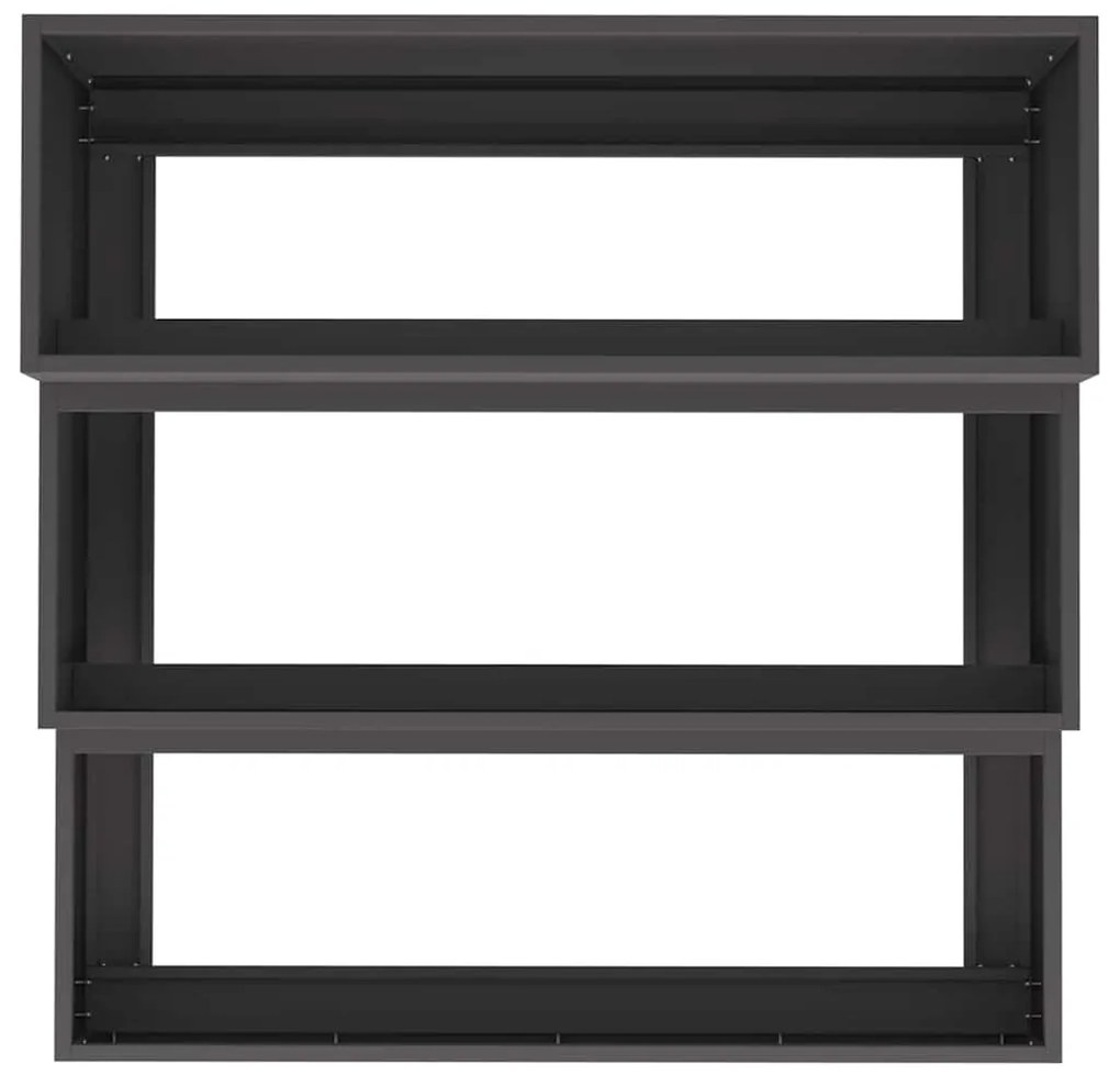 Jardineira com 3 Camadas 90x90x35 cm em Aço Preto