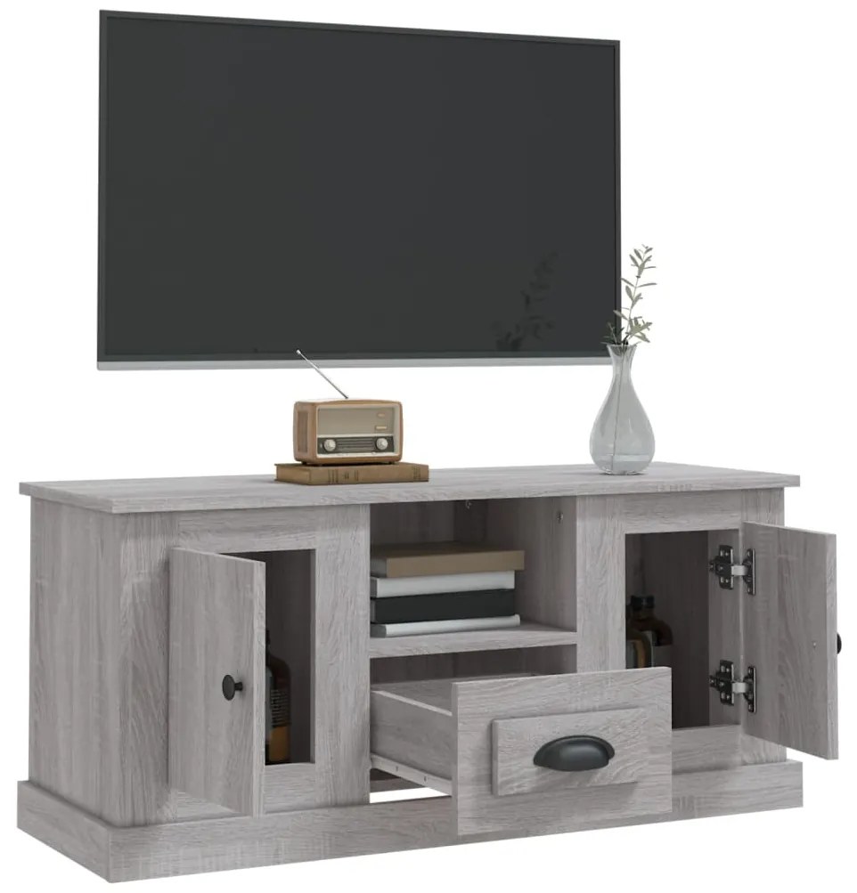 Móvel de TV 100x35,5x45 cm derivados de madeira cinzento sonoma