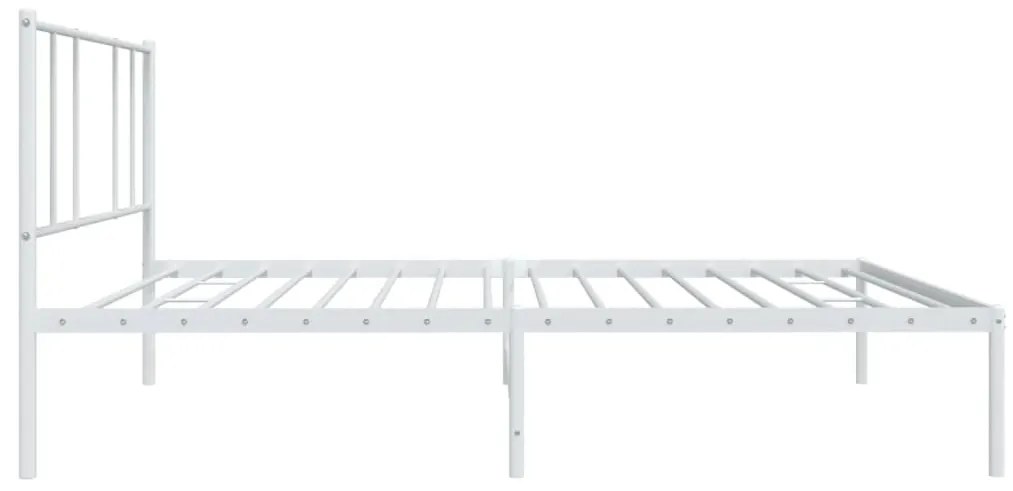 Estrutura de cama sem colchão com cabeceira 75x190 cm branco
