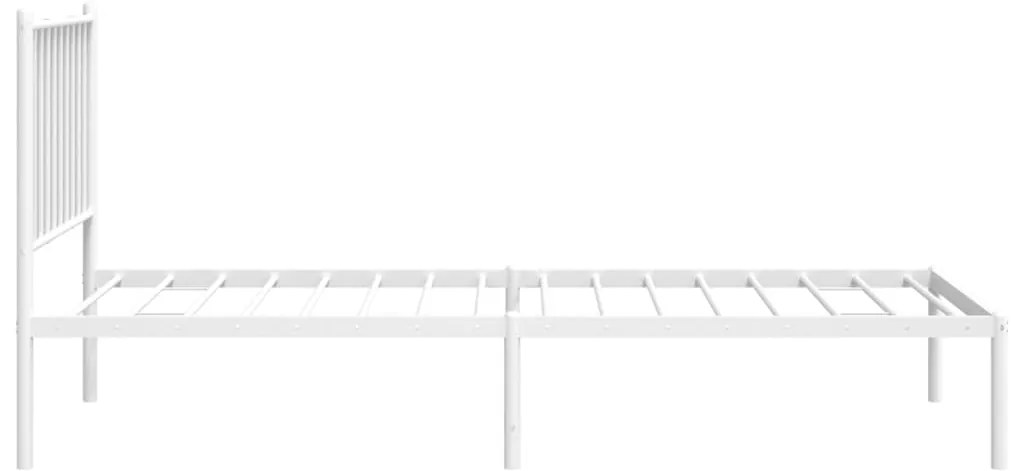 Estrutura de cama sem colchão com cabeceira 75x190 cm branco