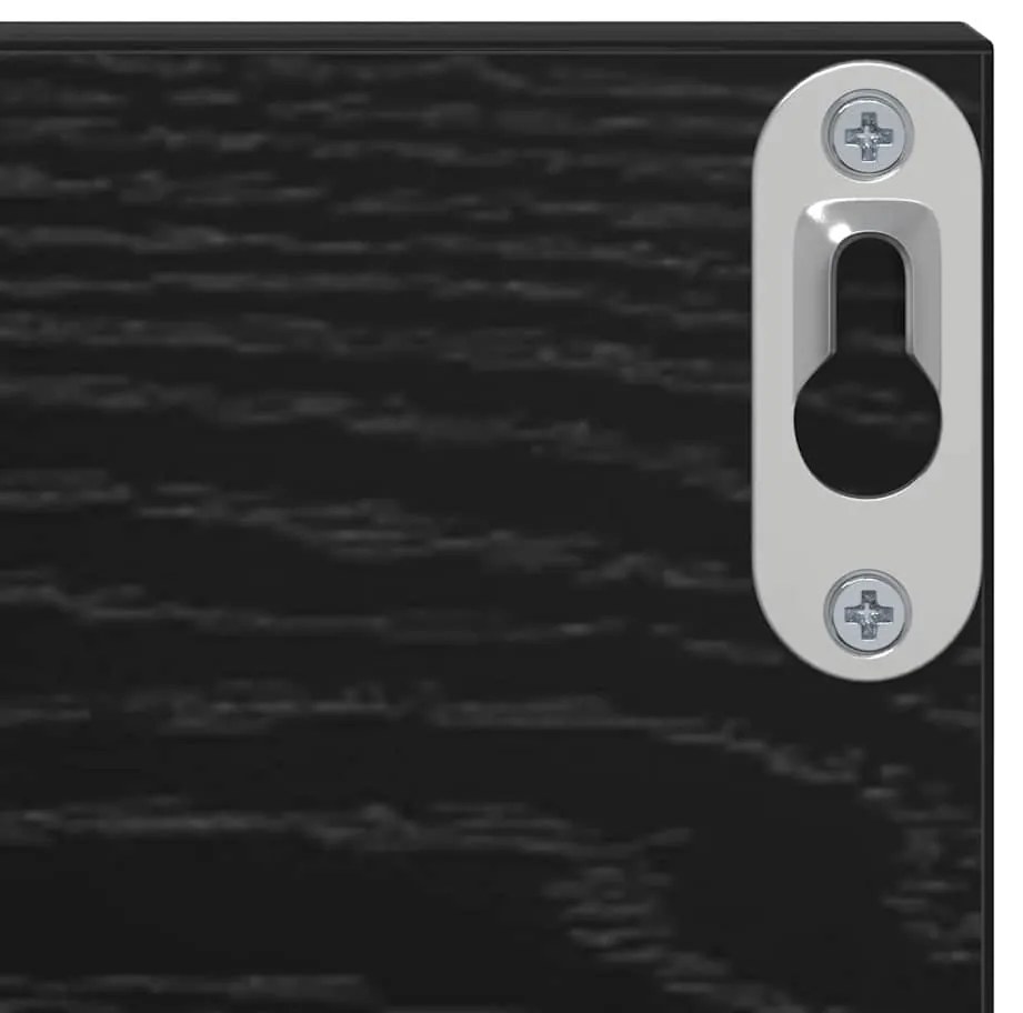 Prateleiras de Parede 2 pcs Carvalho Preto 80 x 11.5 x 18 cm