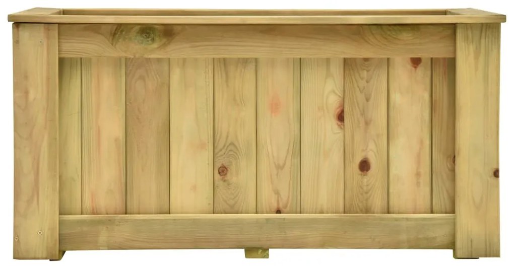 Canteiro elevado 100x50x50 cm madeira de pinho impregnada