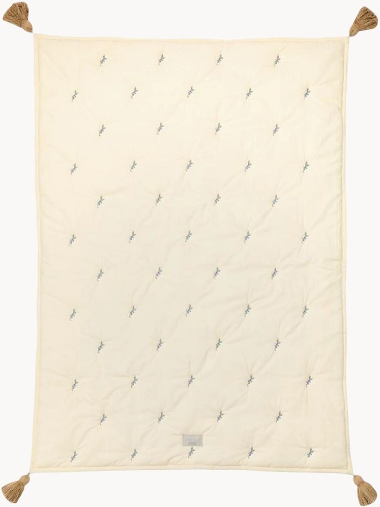 Manta acolchoada de algodão orgânico Blueberries