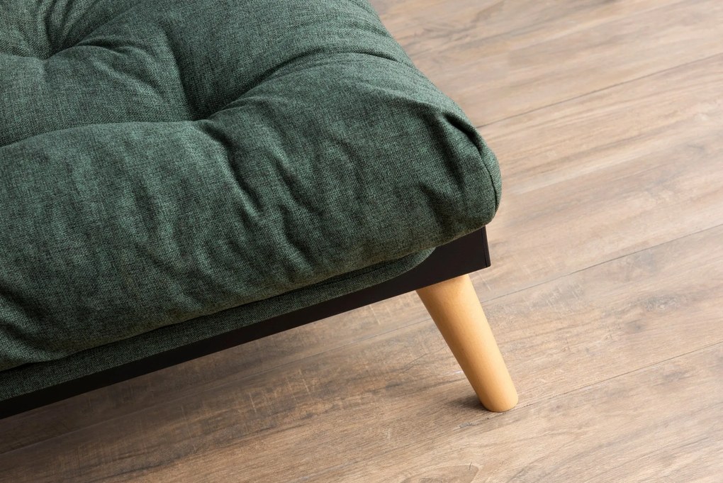 Sofá-Cama de 3 Lugares Saki – Verde – 185x92x82 cm