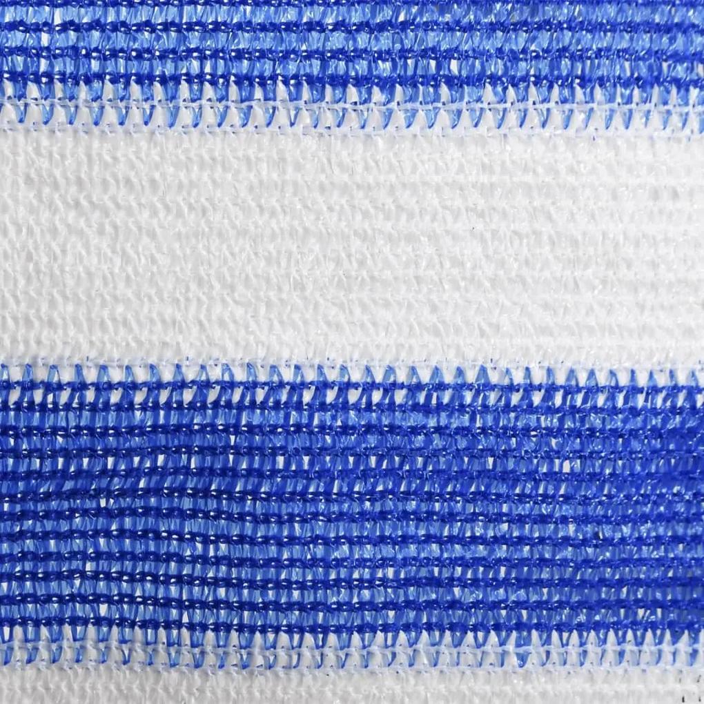 Tela de varanda 120x600 cm PEAD azul e branco