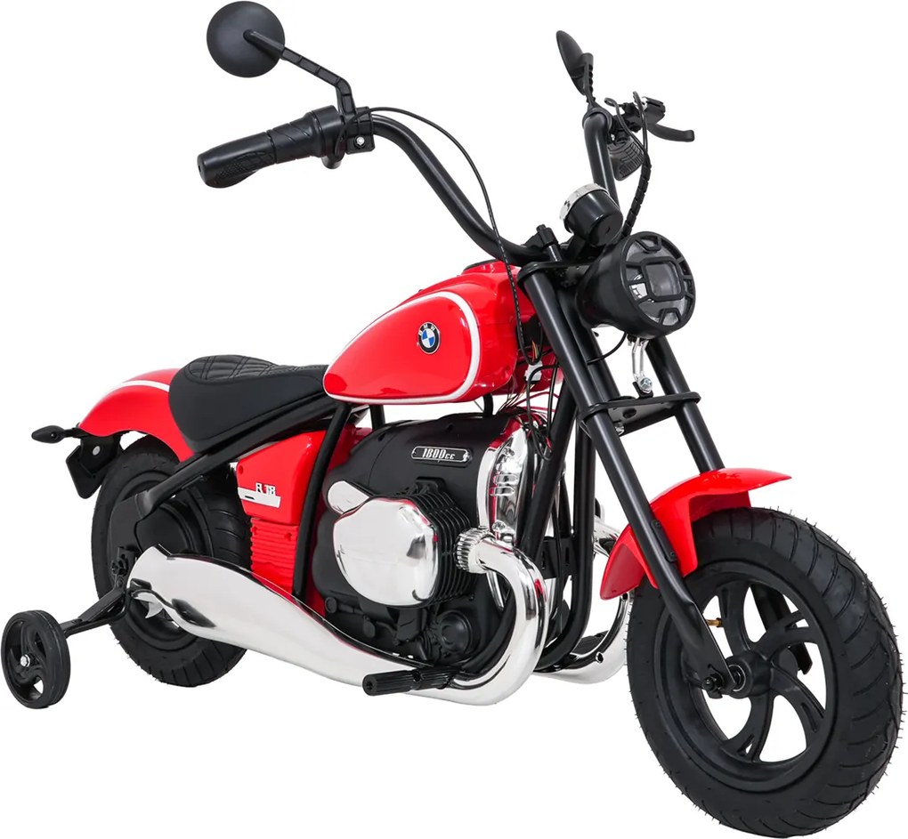 Mota elétrica para crianças 24V BMW R18, Rodas	ar bombeado Vermelha