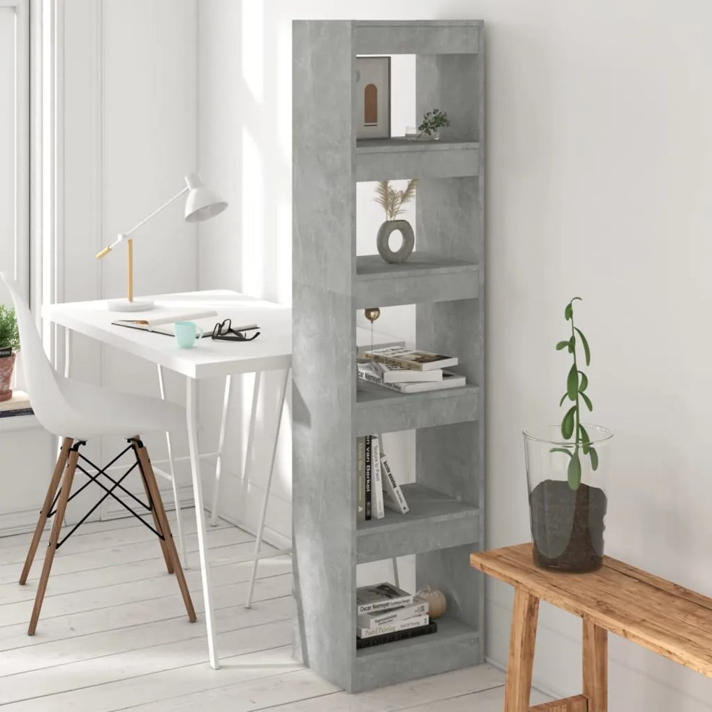vidaXL Estante/divisória 40x30x166 cm cor cinzento cimento