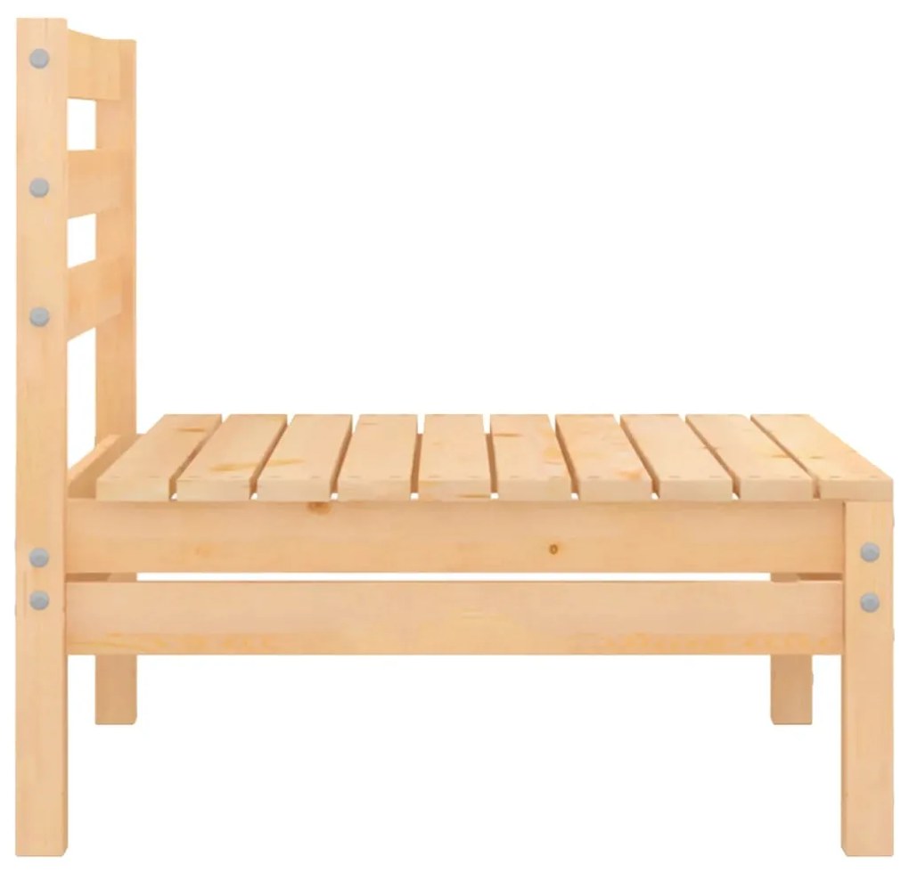 8 pcs conjunto lounge de jardim pinho maciço