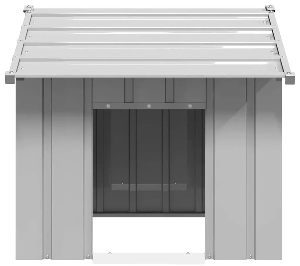 Casota para cães com telhado 85x107x81 cm aço galvanizado