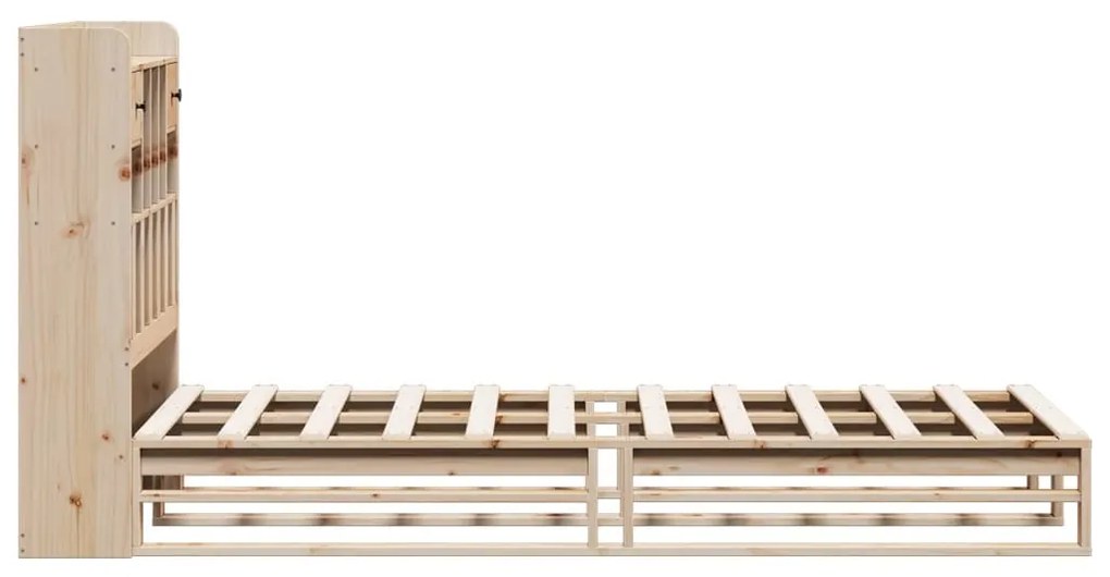 Cama com estante sem colchão 100x200 cm pinho maciço