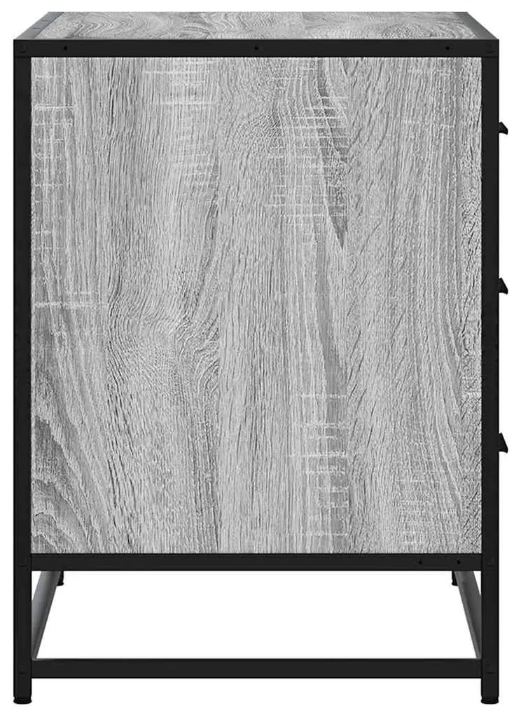 Cómoda com 3 Gavetas - 70x41x56 cm - deriv. madeira - cinzento sonoma
