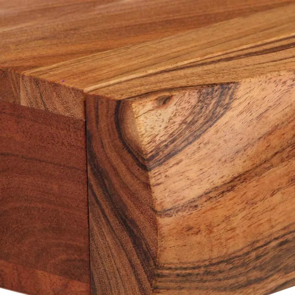 Prateleiras parede 2 pcs 30x17x8 cm madeira de acácia maciça