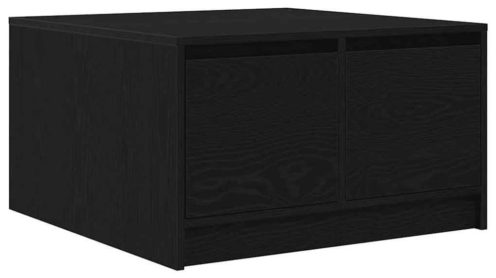 Mesa de centro com gavetas 70,5x70x40 cm carvalho preto