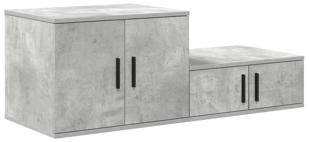 Armário de Armazenamento vidaXL Cinza Concreto 127x41x40 cm Madeira En