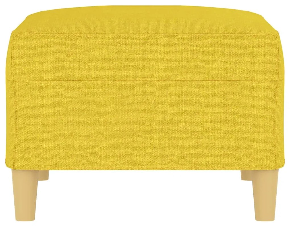 Apoio de pés 70x55x41 cm tecido amarelo-claro