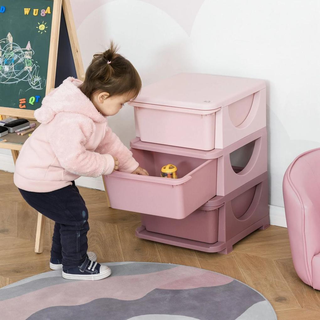 Organizador de Brinquedos Luna - Rosa - Design Moderno