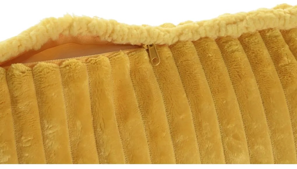 Almofada DKD Home Decor Amarelo Mostarda Quadrado 45 x 15 x 45 cm