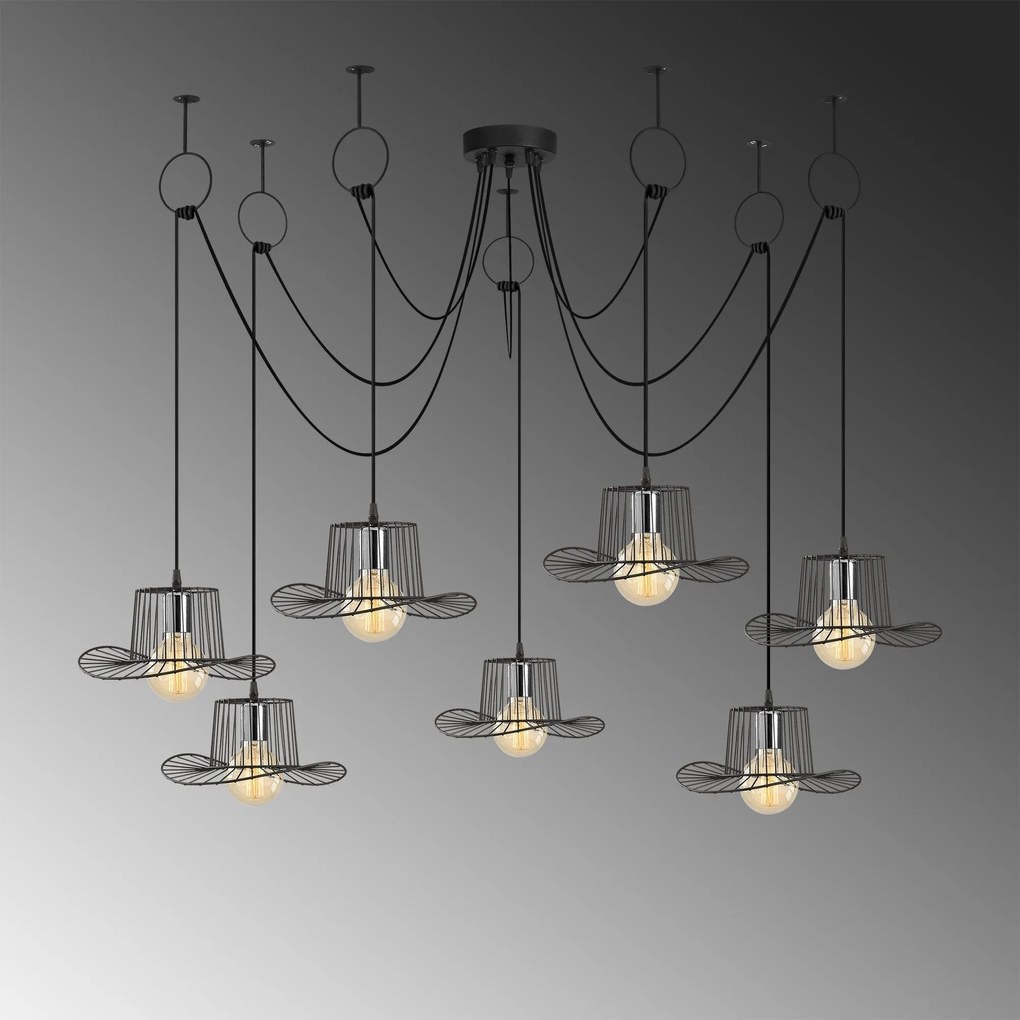 Chandelier Tel – Preto – Diâmetro 158 cm x Altura 122 cm