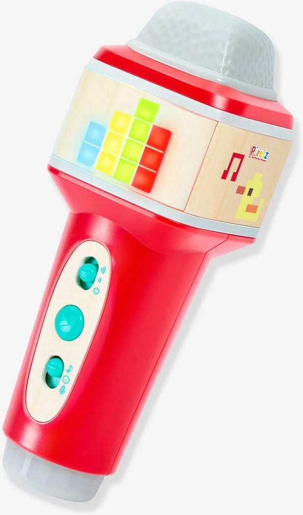 Microfone pop star pixel interativo vermelho