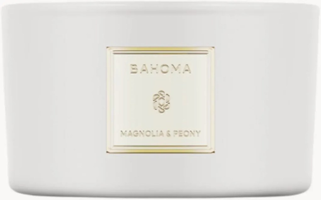 Vela perfumada artesanal com três pavios Magnolia & Peony (cítrico, peónia)