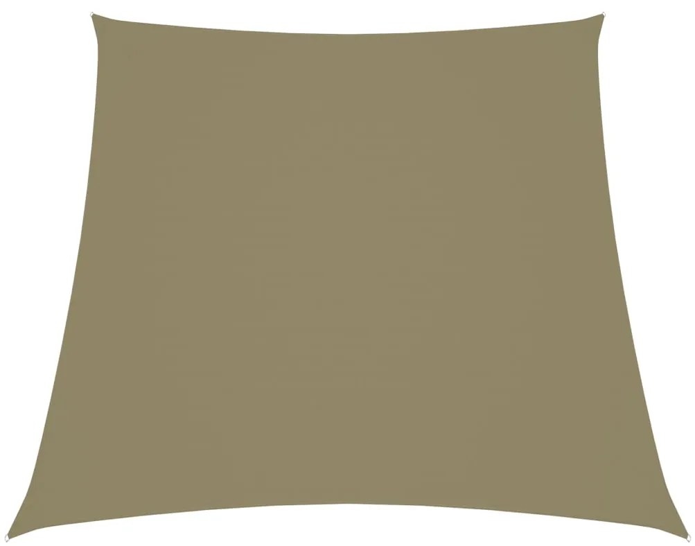 vidaXL Para-sol estilo vela tecido oxford trapézio 4/5x4 m bege