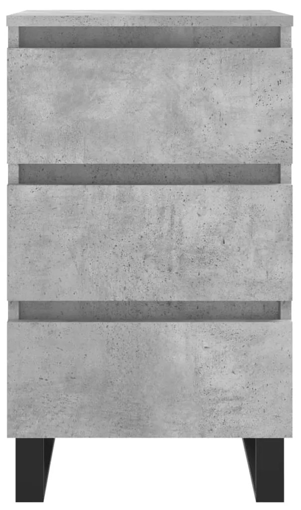 Mesas de cabeceira 2 pcs derivados madeira cinza cimento